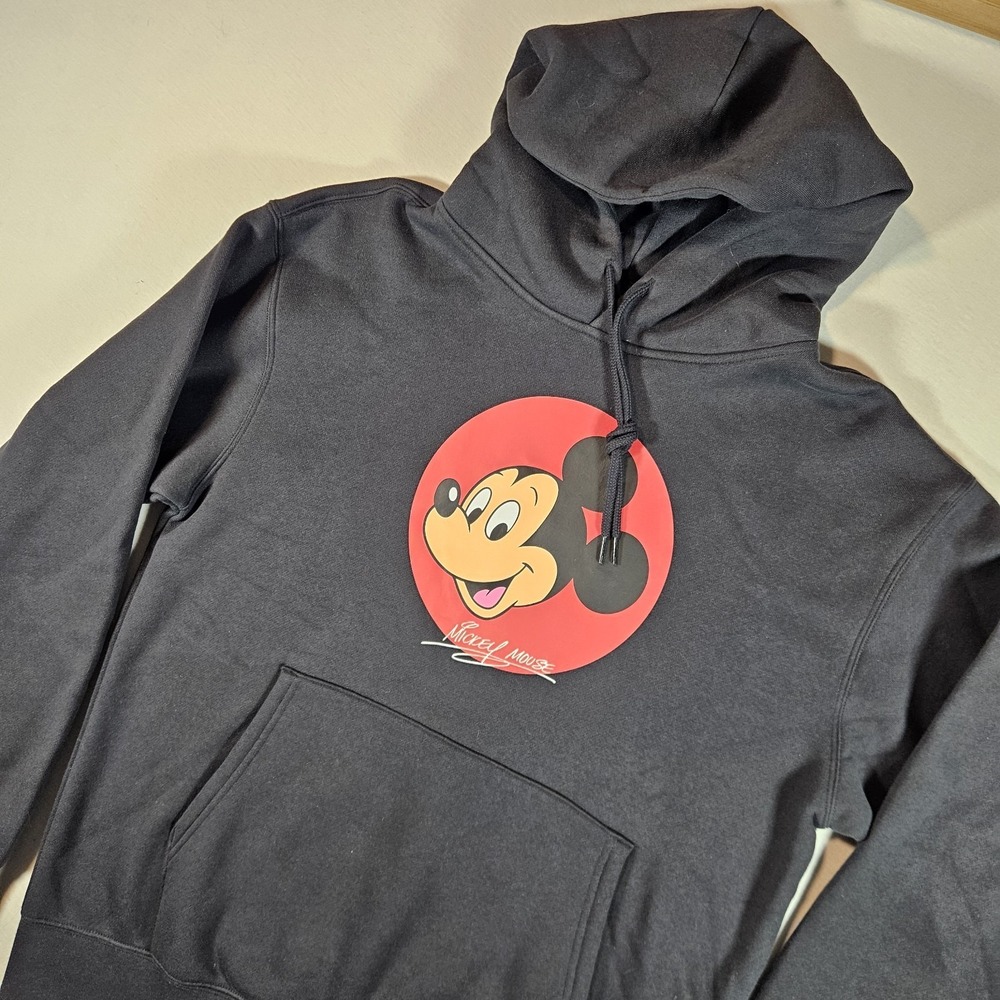 Disneyland Resort Mickey Mouse Classic Heavy‎ Sweatshirt Hoodie Black Sz M